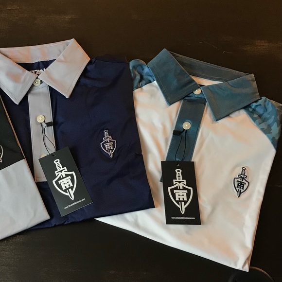 Titan athletics white and blue camp. Sizes XXL, XL, L, M, S. ALL NWT. - Picture 5 of 5